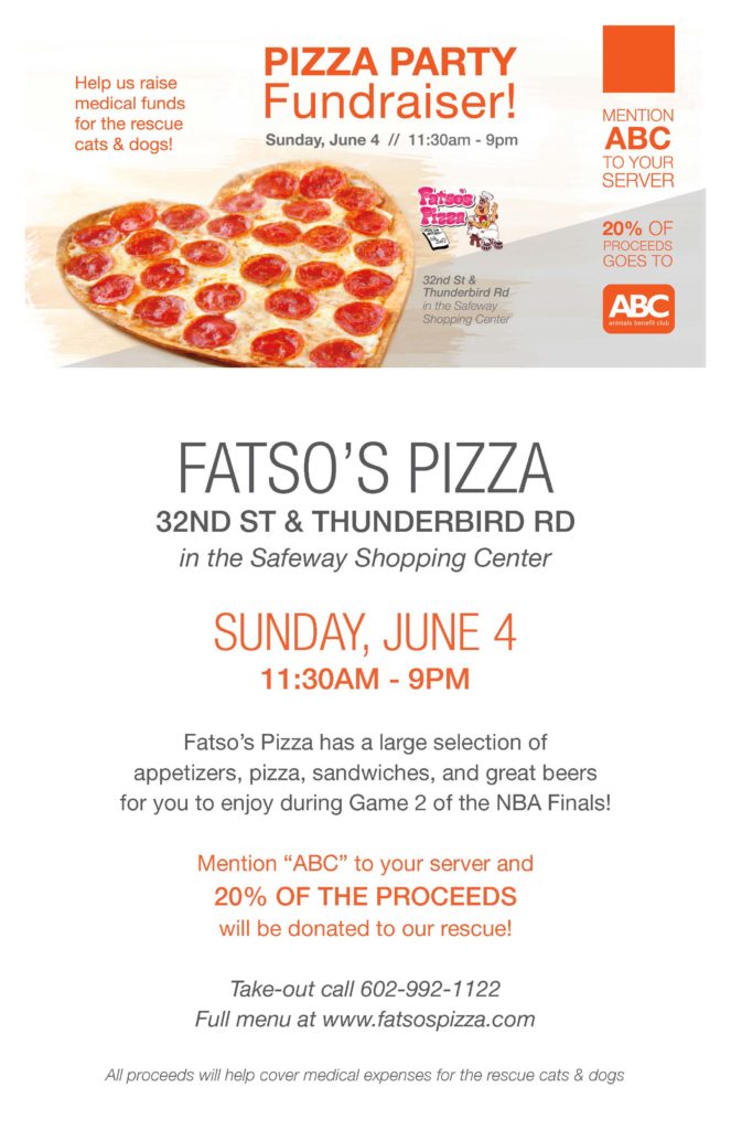 Fatso's Pizza Party Fundraiser