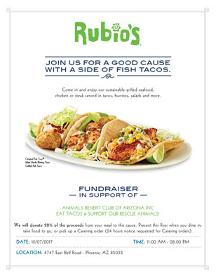 rubio’s taco fundraiser on october 7 from 11am - 8pm